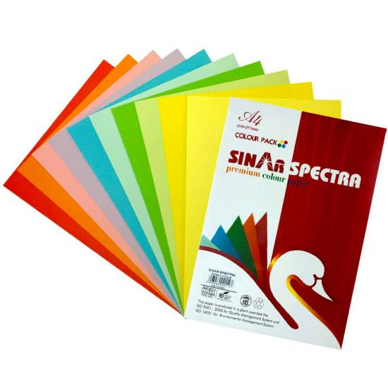 Sinar Spectra A4 Renkli Fotokopi Kağıdı 10 Renk 100’lü Paket