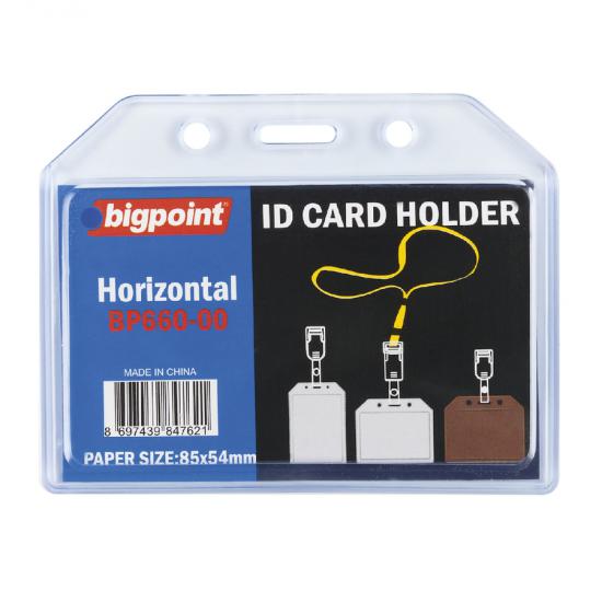 Bigpoint Kart Kabı Yatay Şeffaf 85x54mm