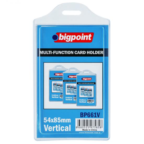 Bigpoint Çok Amaçlı Kart Kabı Dikey 54x85mm