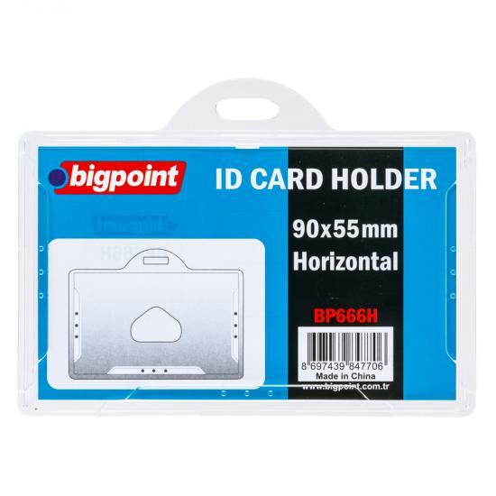 Bigpoint Kart Kabı Sert Yatay Şeffaf 90x55mm