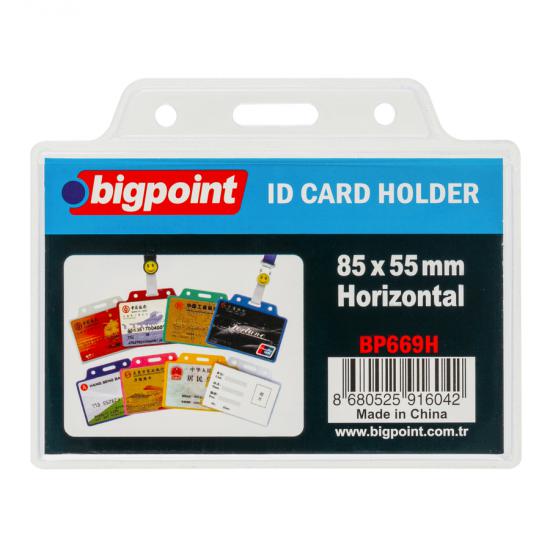 Bigpoint Kart Poşeti Yatay Şeffaf 85x55mm