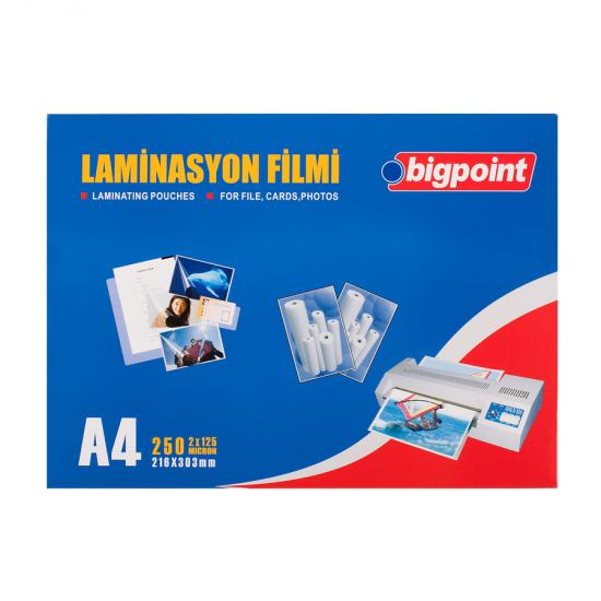 Bigpoint Laminasyon Filmi A4 125 Mikron 100’lü Kutu
