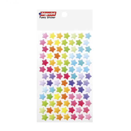 Bigpoint Sticker Pastel Renkli Yıldızlar Orta Boy