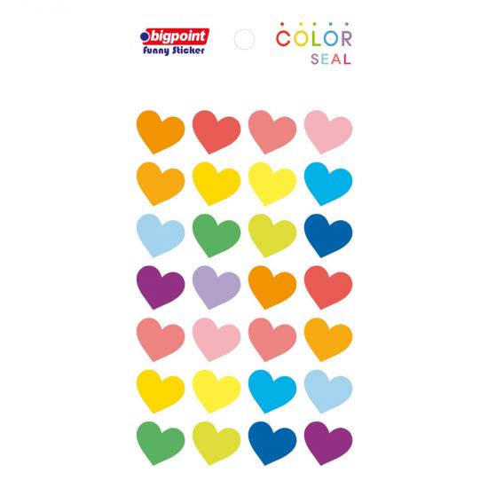 Bigpoint Sticker Çok Renkli Kalpler 3
