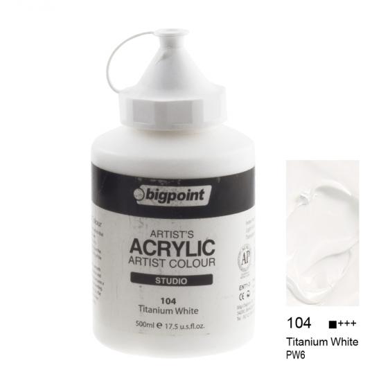 Bigpoint Akrilik Boya 500 ml Titanium White 104