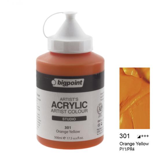 Bigpoint Akrilik Boya 500 ml Orange Yellow 301