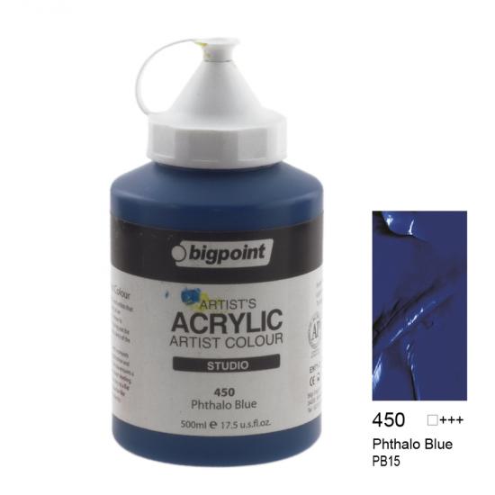 Bigpoint Akrilik Boya 500 ml Phthalo Blue 450